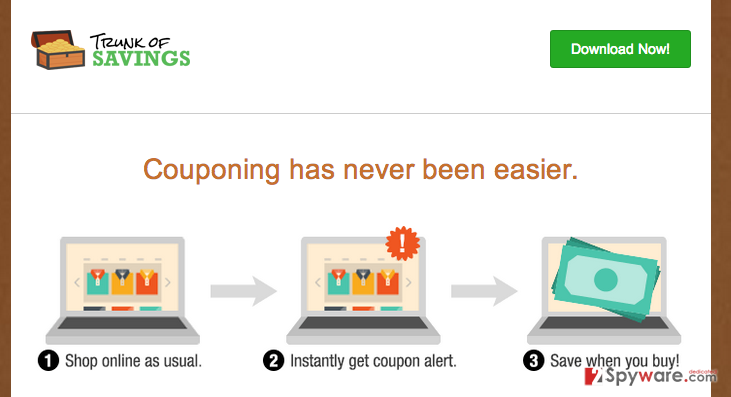 Trunk of Savings adware snapshot Trunk of Savings adware snapshot