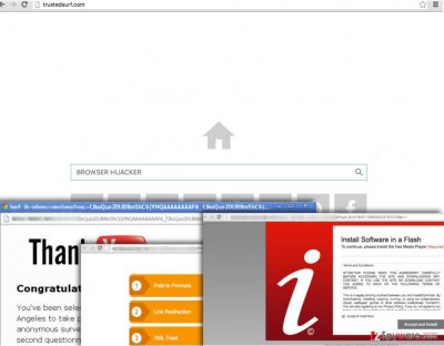 Trusted Surf virus provides fake search engine