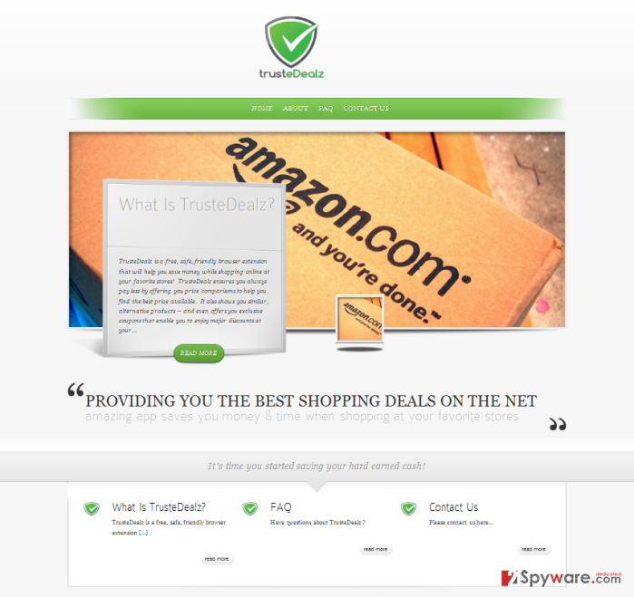 TrusteDealz virus snapshot TrusteDealz virus snapshot