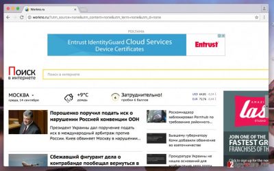 Tsarlima.ru virus hijacks Internet browsers