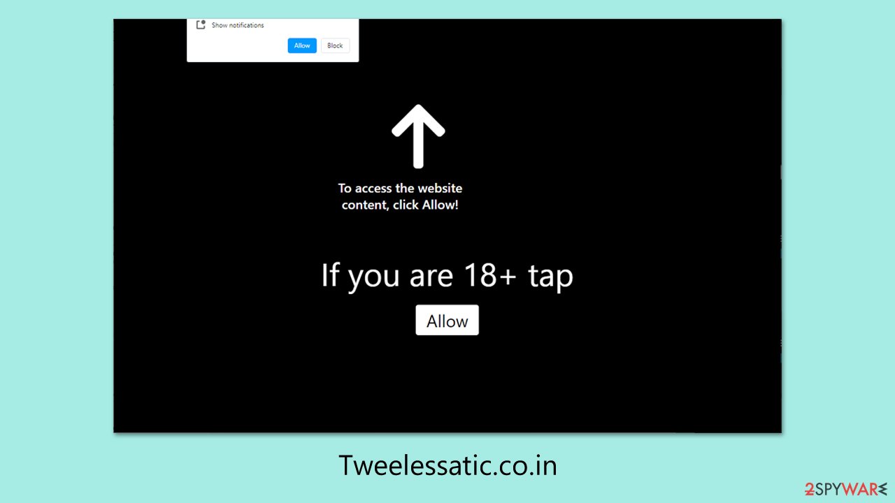 Tweelessatic.co.in ads