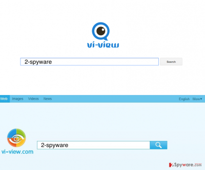 Two examples of Vi-View.com browser hijacker virus