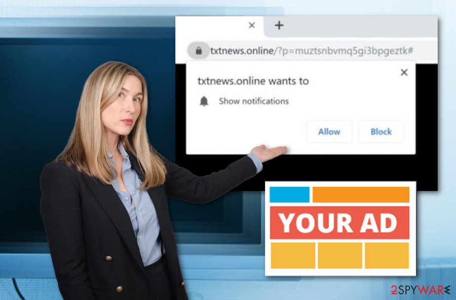 Txtnews.online pop-up ads 