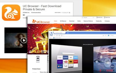 The screenshot of UC Browser official website