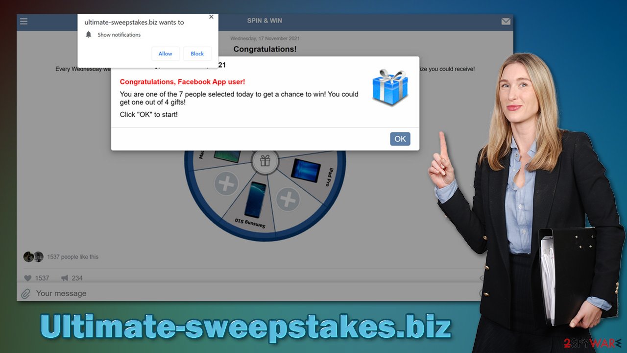 Ultimate-sweepstakes.biz scam