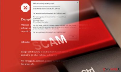 The image displaying "Unauthorized Access Detected" scam