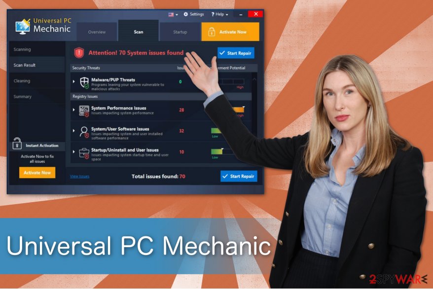 The illustration of Universal PC Mechanic program