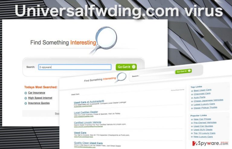 Universalfwding.com hijacker virus illustration