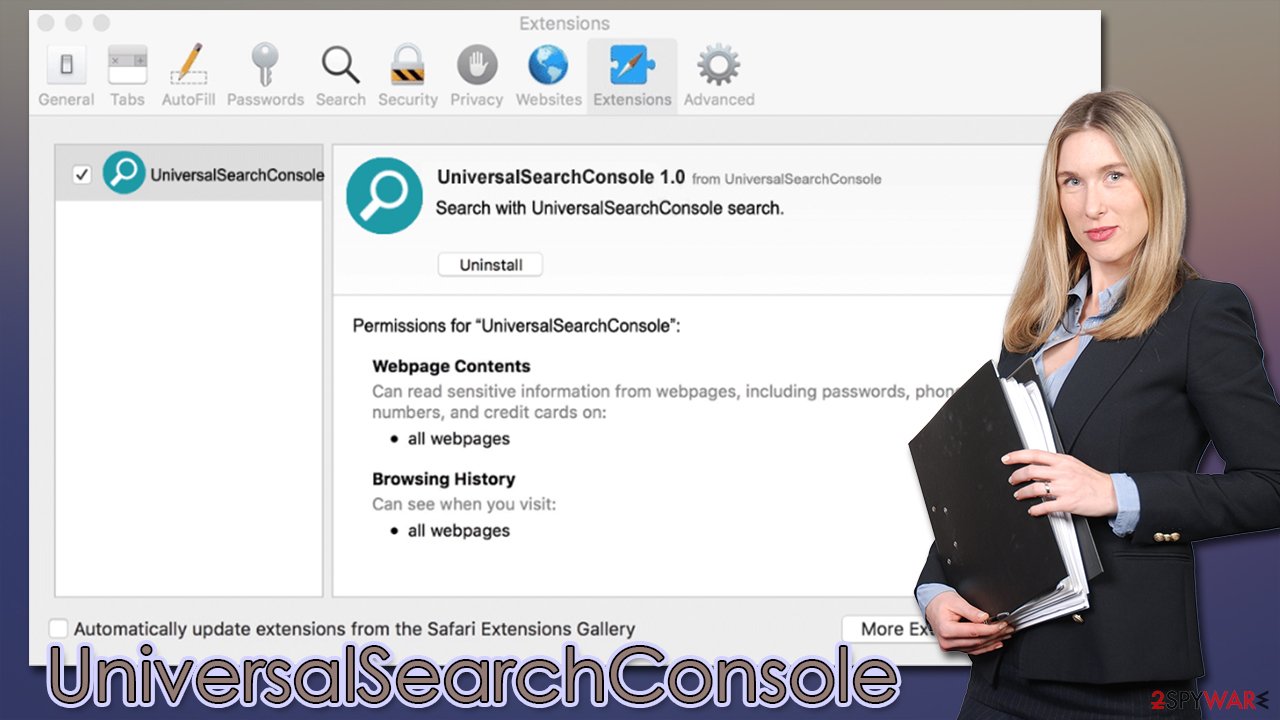 UniversalSearchConsole Mac virus