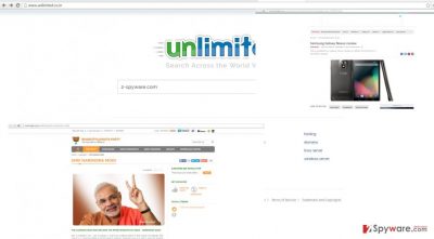 The picture revealing unlimited.co.in