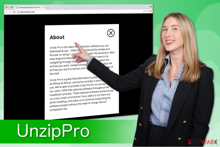 UnzipPro illustration which indicates the false promises by the developers