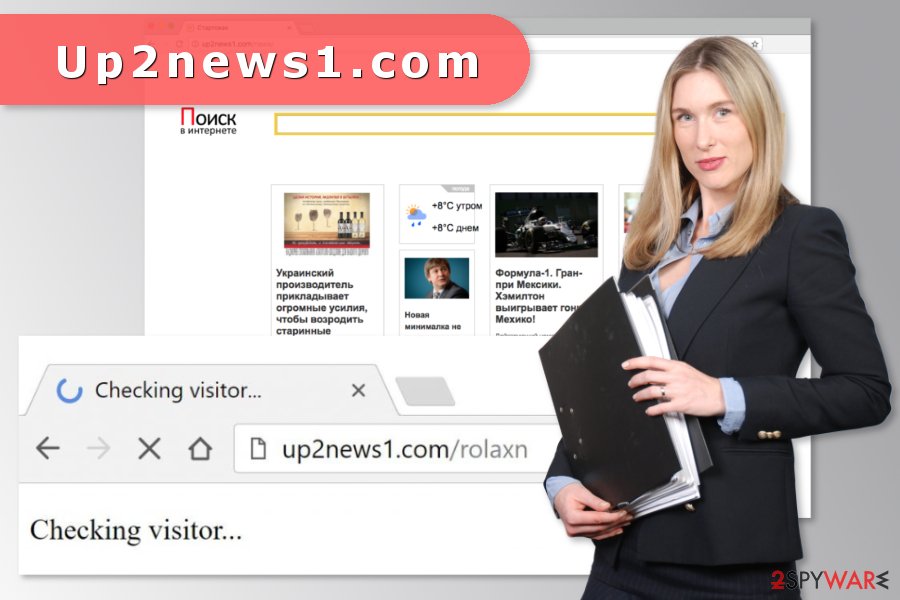 The image of Up2news1.com virus