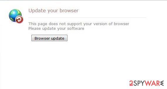 Update your browser scam