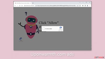 Uponwarmth.com ads
