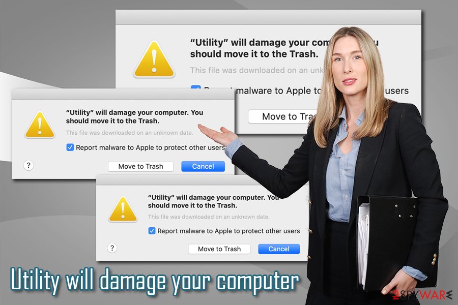 Utility will damage your computer virus