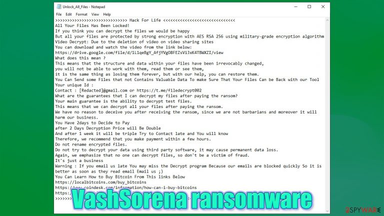 VashSorena ransomware