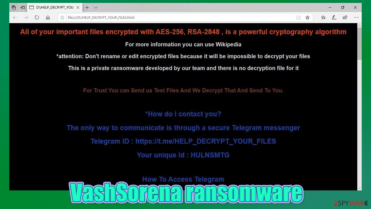 VashSorena virus