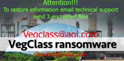 Ransom note that VegClass ransomware leaves