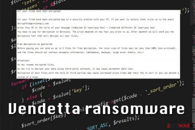 Vendetta ransomware