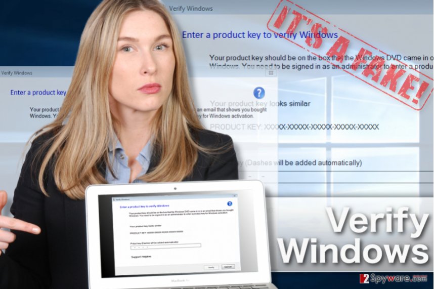 An illustration of the Verify Windows virus