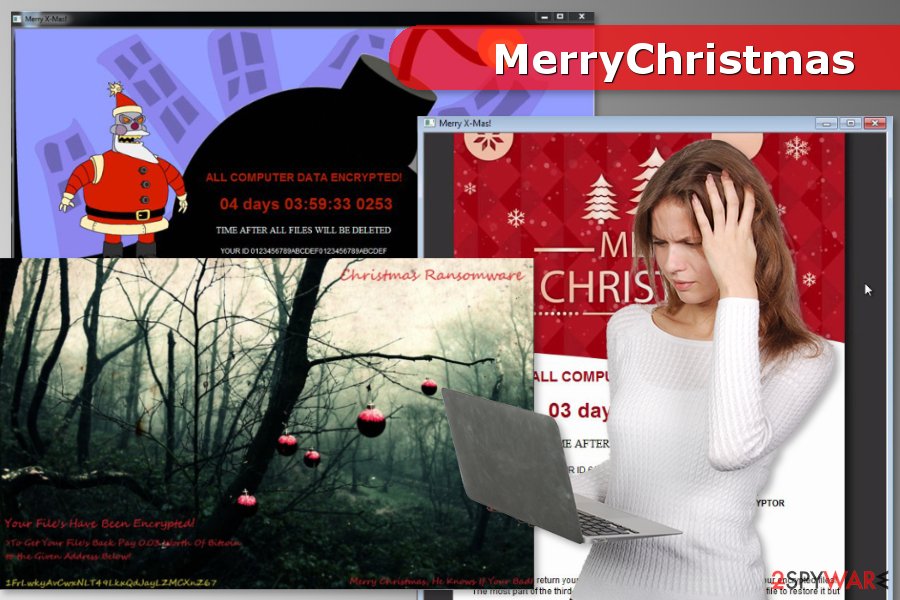 Versions of MerryChristmas ransomware