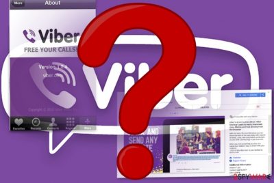 The image of Viber mobile app and browser extension