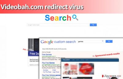 This is how Videobah.com virus' search engine looks like