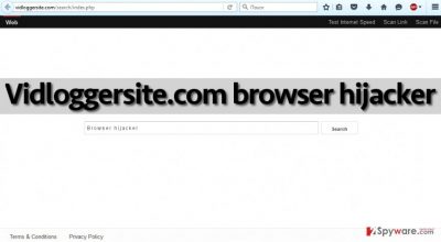 Vidloggersite.com hijacker changes homepage