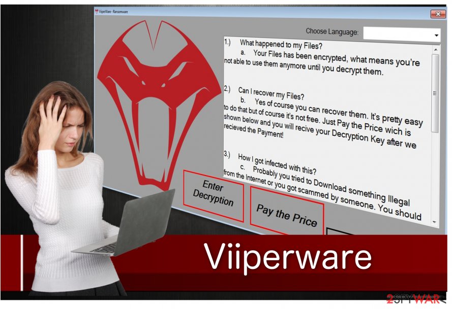 ViiperWare ransomware encrypts data