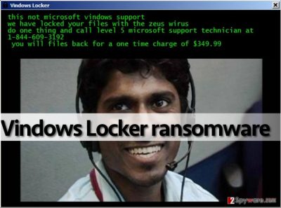 Vindows Locker ransomware asks to call tech support scammers