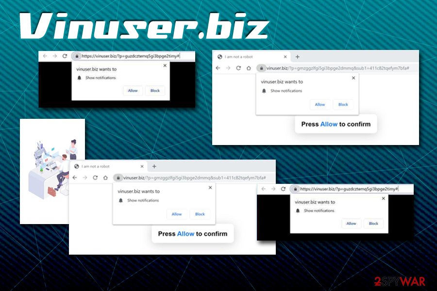 Vinuser.biz pop-ups