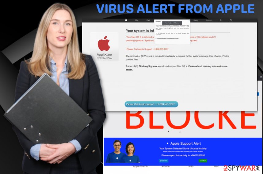 Virus Alert from Apple fake alert