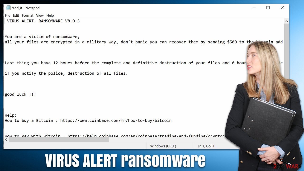VIRUS ALERT ransomware virus