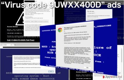 An illustration of the Virus code 9UWXX400D virus