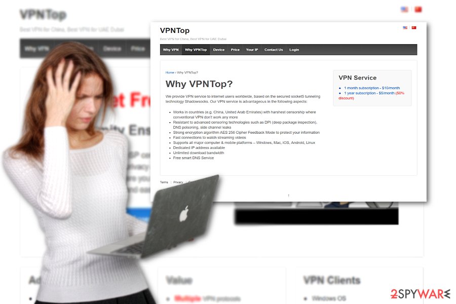 The image illustrating reasons why developers promote VPNTop
