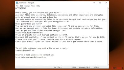 Vtym ransomware