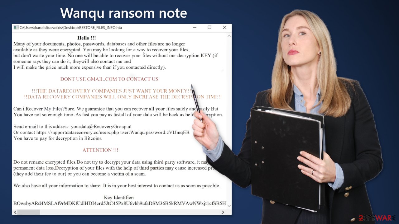 Wanqu ransom notes