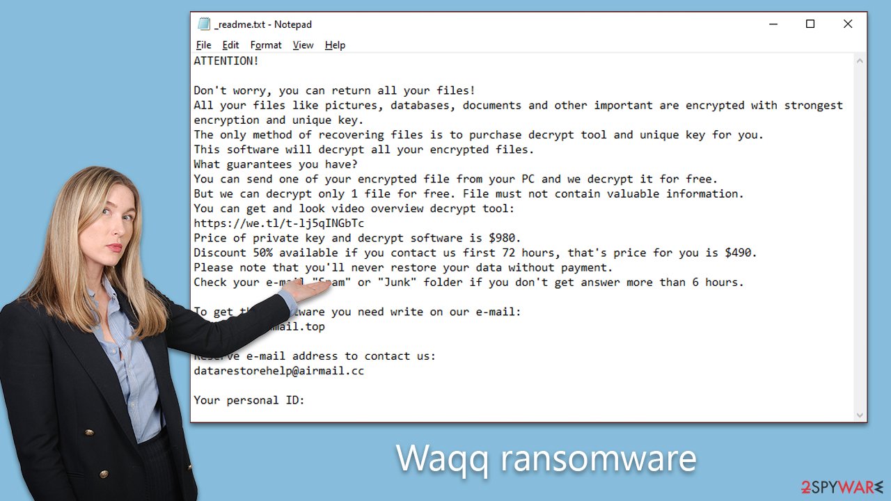 Waqq ransomware virus