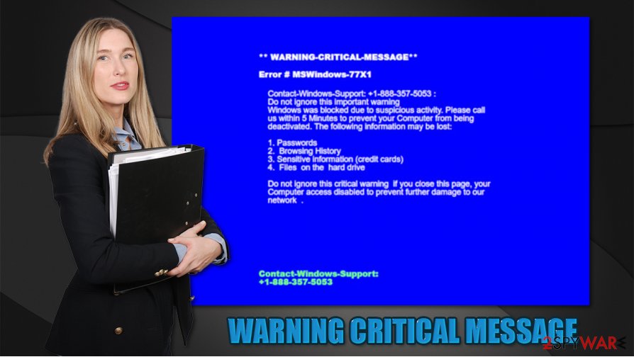 WARNING CRITICAL MESSAGE virus