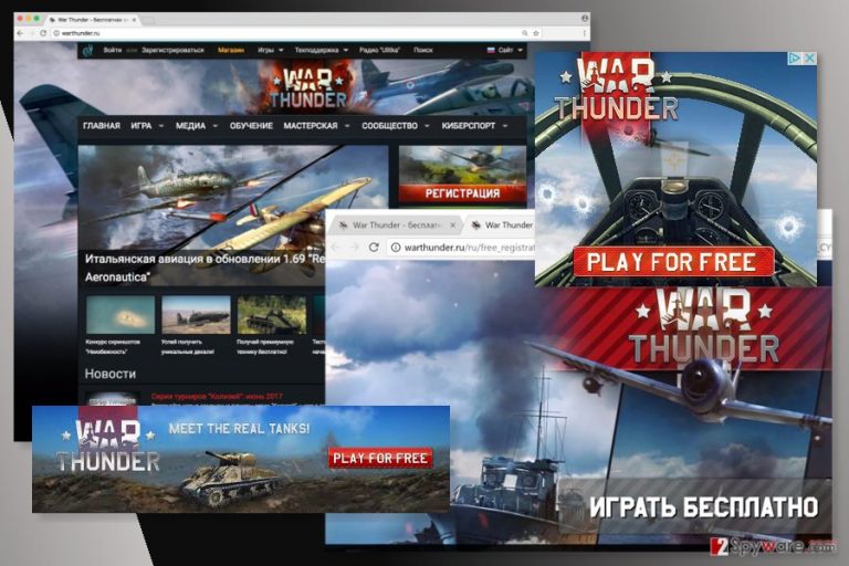 Examples of Warthunder.ru ads