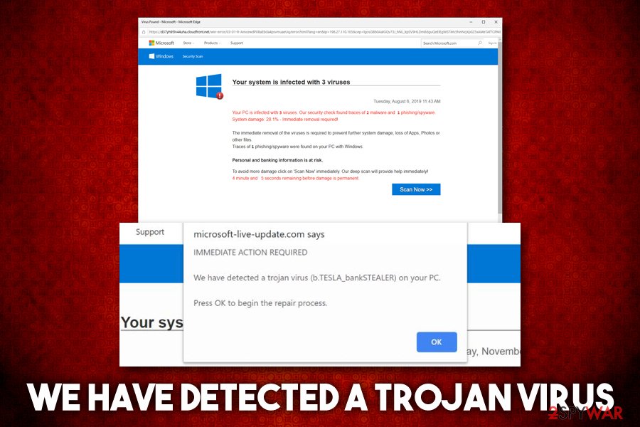 em client infected with trojan