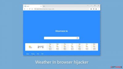 Weather In browser hijacker
