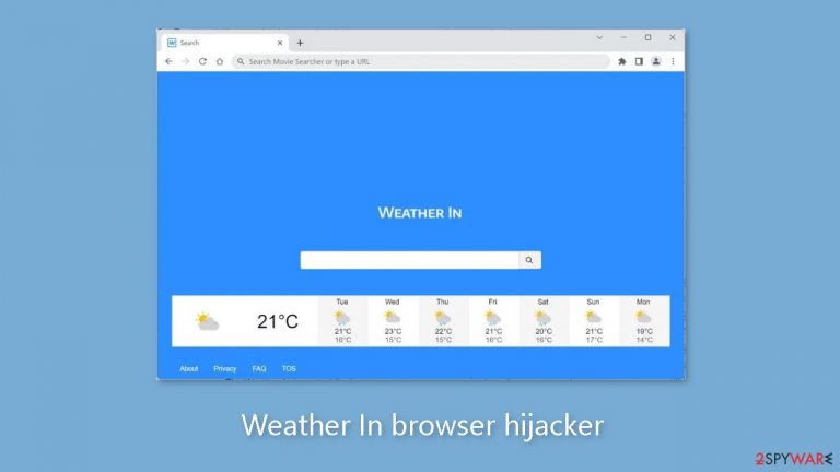 Weather In browser hijacker
