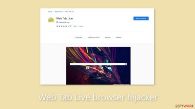 Web Tab Live browser hijacker