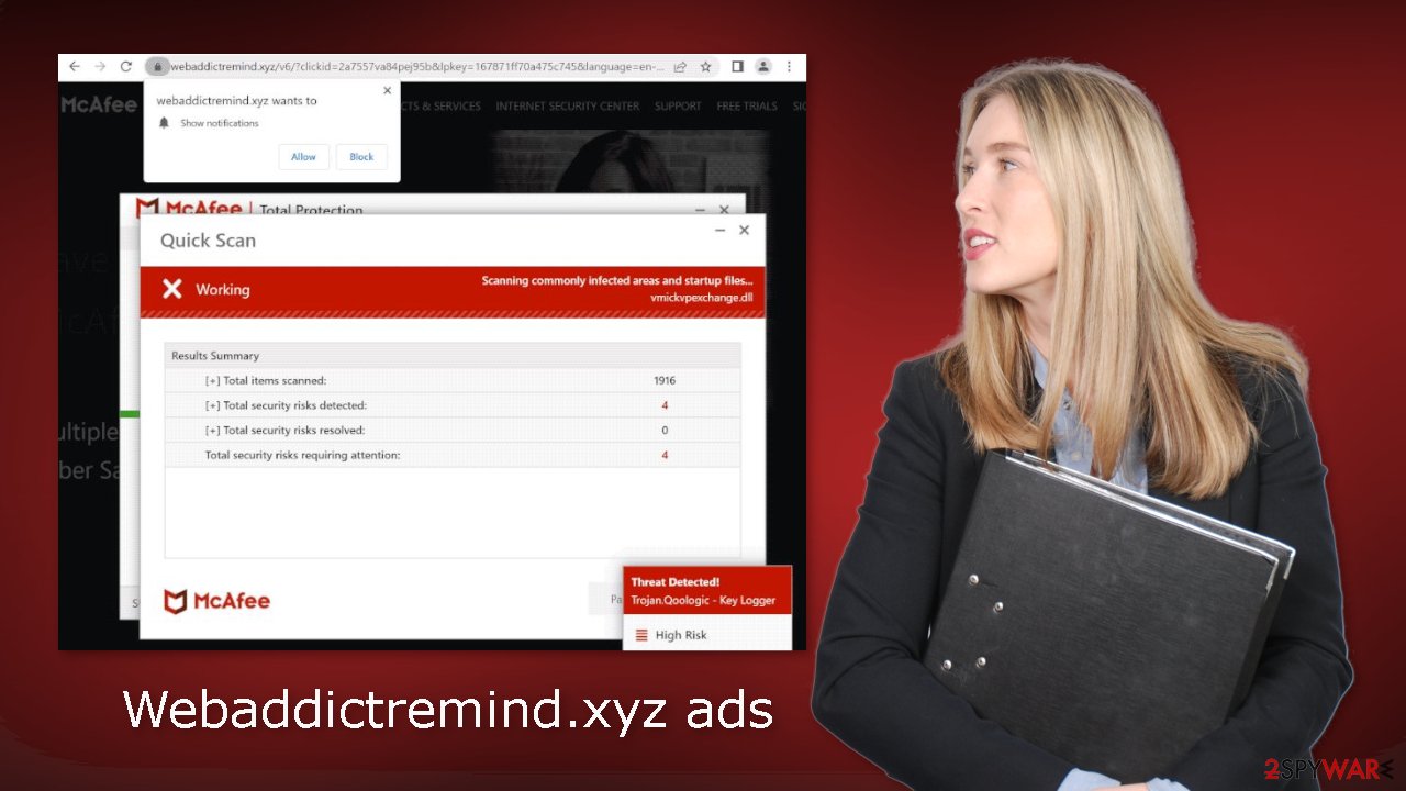 Webaddictremind.xyz ads