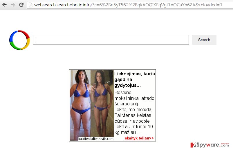 Websearch.searchoholic.info redirect snapshot Websearch.searchoholic.info redirect snapshot