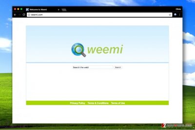 Screenhot of Weemi.com search tool