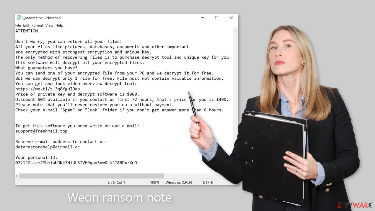 Weon ransom note