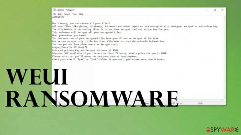 Weui ransomware