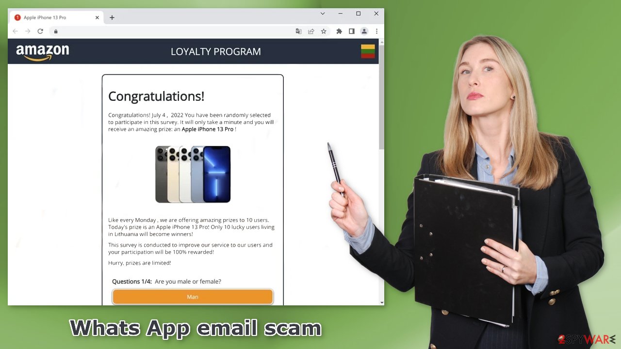 Whats App email scam